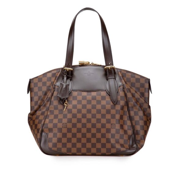 LOUIS VUITTON Brown Damier Leather Shoulder Bag - Picture 1 of 10